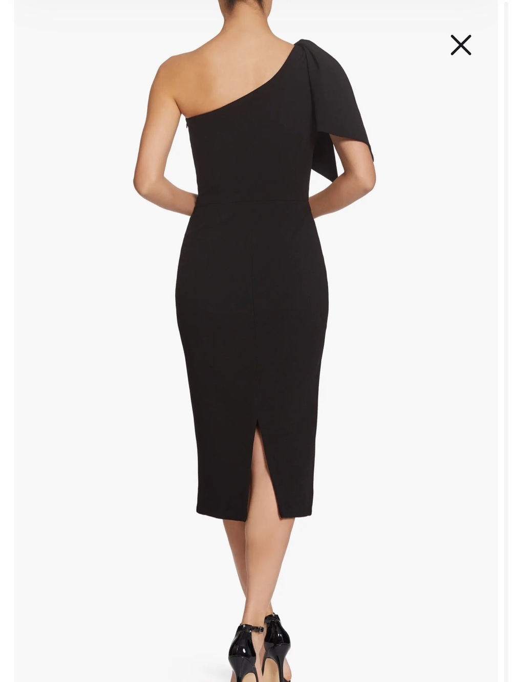 Dress the Population One-Shoulder Black Midi Dress - Picture 5 of 7